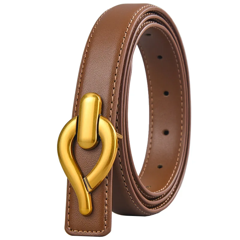 Ceinture en cuir de vachette pour femme, plaque de luxe, ceinture avec lettre structurée, ceinture en jean polyvalente, décoration de mode de