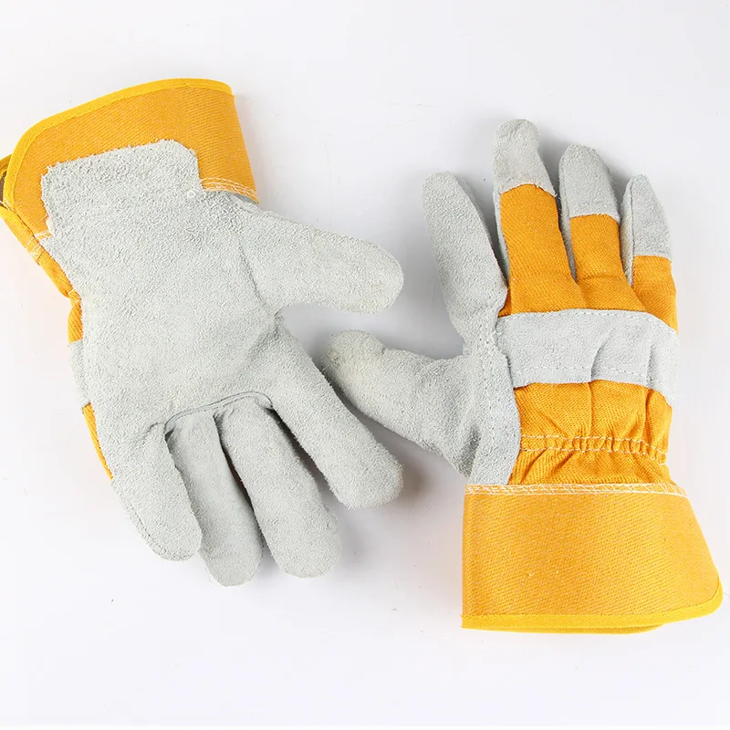 Welding Work Gloves Cowhide Leather Men Working Welding Safety Protective Garden Sports Moto Driver Clothing Gloves