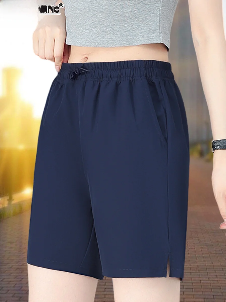 TUCANO Damen Qui Dry Sport Orts Dünne Fünfviertel-Länge, lockere Passform, Sommer-Freizeithose, gerades Bein, l-Taille