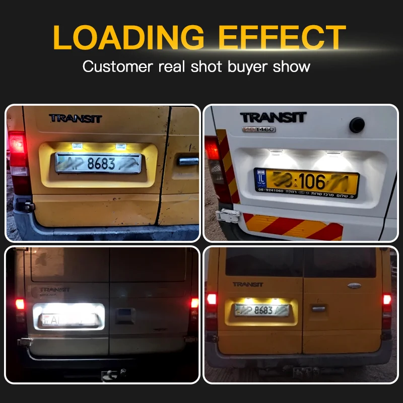 2 шт. задняя лампа номерного знака для Ford Transit MK6 MK7 1985-2013 для Ford Transit Connect 2002-2013 светодиодная подсветка номерного знака