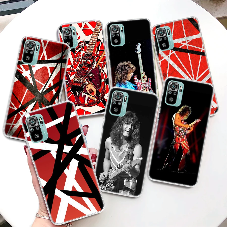 Eddie Van Halen Graphic Guitar Coque Phone Case For Xiaomi Redmi Note 13 12S 12 11S 11T 11E Pro Plus 11 10 10S 9 9S 8 8T 5G Cove