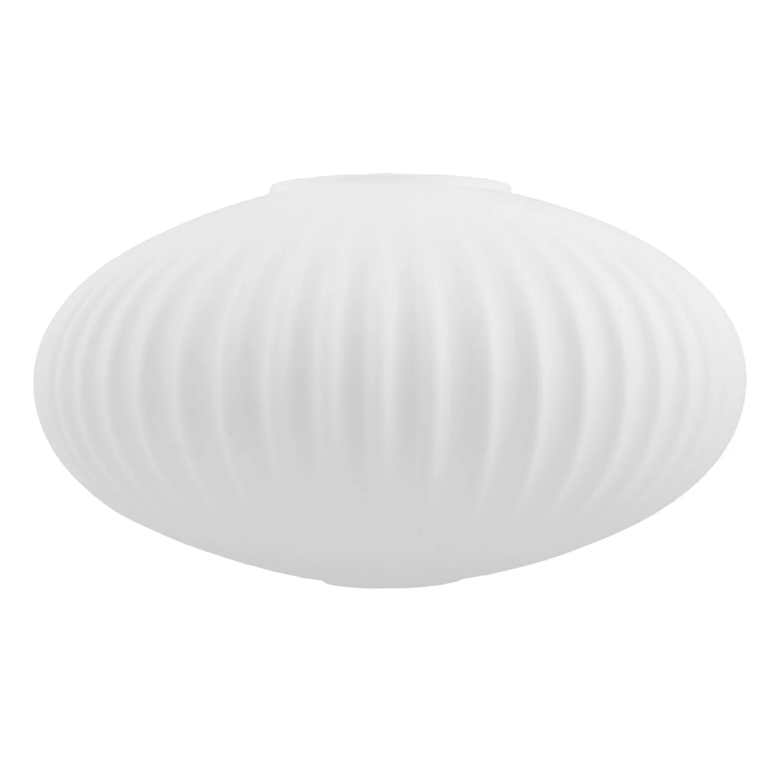 

White Ribbed Ceiling Light Cover 250 X 150Cm Glass Globe for Pendant Lamp Shade Replacement Softens Lighting in Living Room