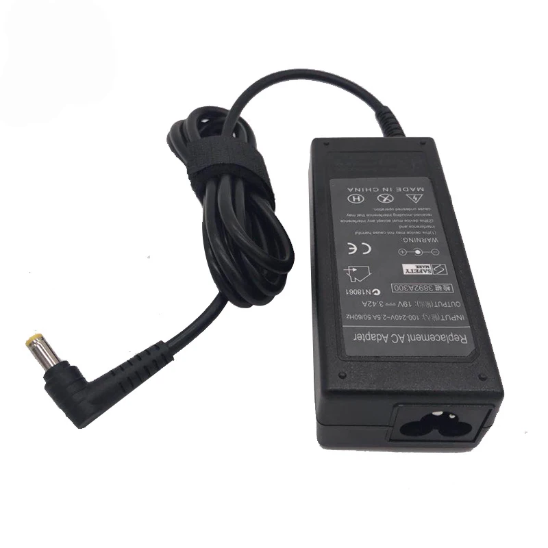 Carregador Adaptador Portátil para Acer, 19V, 3.42A, 65W, 5517, 5.5x1.7mm, Notebook, Acessórios de Computador, Fonte de Alimentação, Alta Qualidade