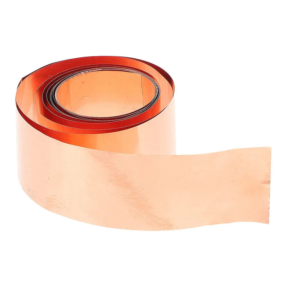 Pure Copper Sheet Roll 0.05mm X 50Mm Flexible Copper Foil Tape for Electrical Repairs Crafting Jewelry Making DIY Projects