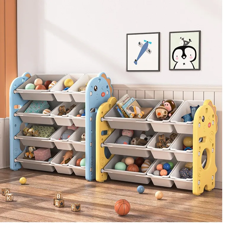 Children's Toy Book Storage Rack Baby Organizer Multi-layer Large Capacity Home Kindergarten Locker Bookshelf Convenient