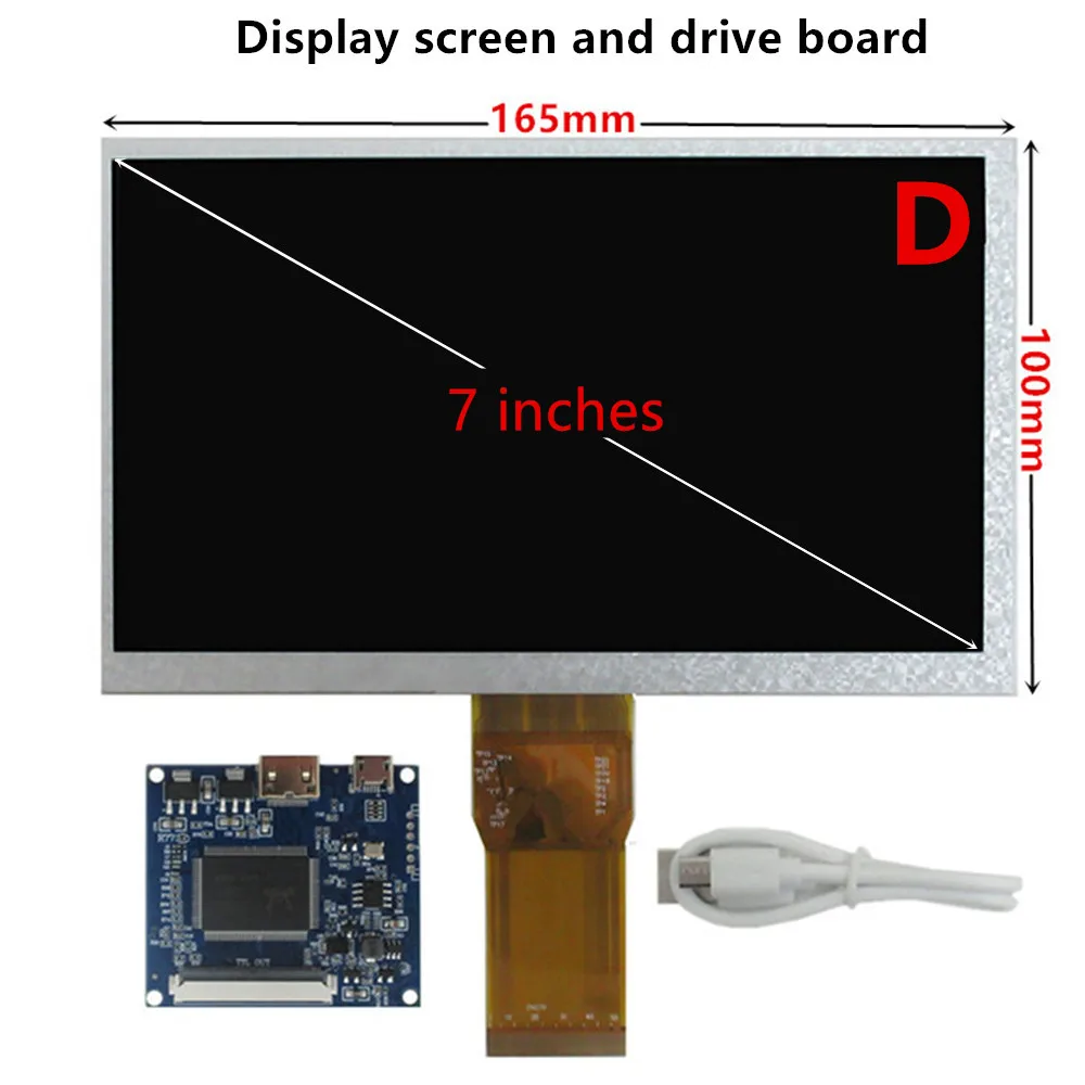 7 Inch 7300101463 E242868 LCD Display Screen Universal DIY Driver Control Board For Raspberry Pi Banana Pi PC Portable Monitor