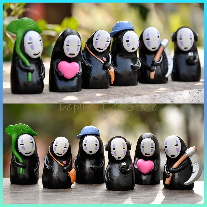 Hayao Miyazaki Spirited Away resin desktop ornaments decorations cartoon landscaping Kaonashi micro landscape toys hand made