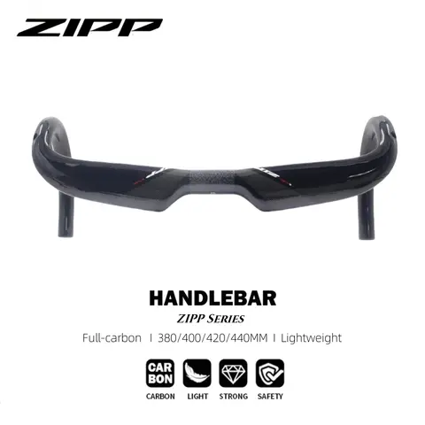 ZIPP 전체 탄소 자전거 핸들 바 UD 도로 자전거 핸들 바 줄기 핸들 재생 매트 광택 탄소 핸들 바 400/420/440mm