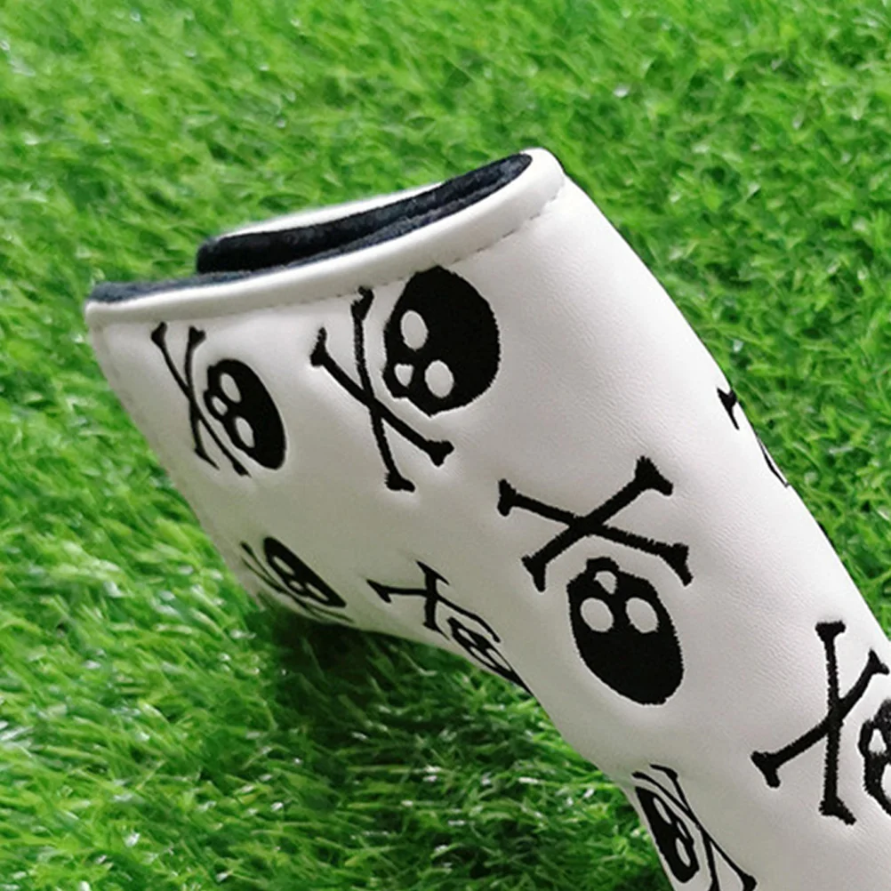 

1pc Golf Putter Cover Skull Pattern PU Water-Resistant Shockproof Lightweight Durable Fashion Headcover for Golfs Club