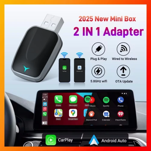 Imagen 1 del producto NUEVO Convertidor Inalámbrico para Auto, Carplay Original con Cable a Inalámbrico, Caja Carplay, Interconexión Inteligente para Auto