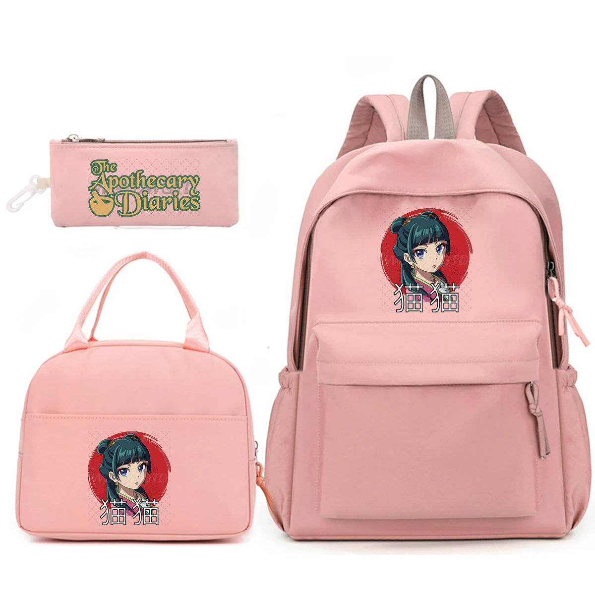 

3pcs Set Anime Backpacks for School Teenagers Girls The Apothecary Diaries Maomao Knapsack Bag Women Anime Travel Outdoor Bags
