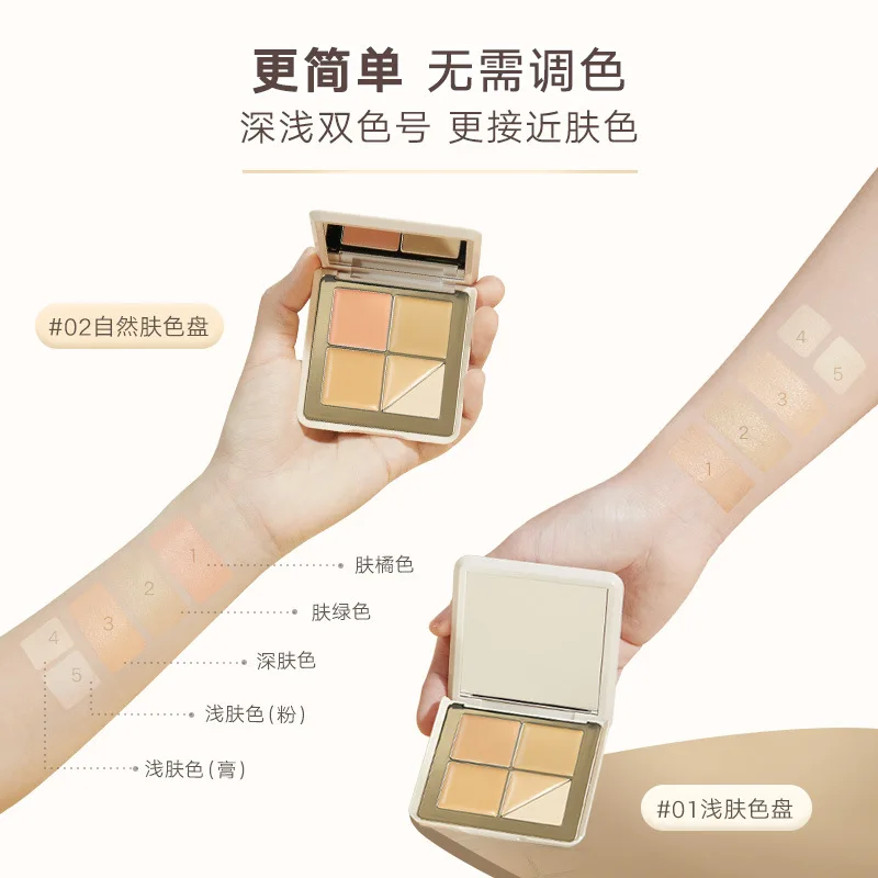 Judydoll 5 Colors Concealer Palette Facial Concealer Highlighter Acne Tear Dark Circles Under The Eyes For Beginners Face Makeup