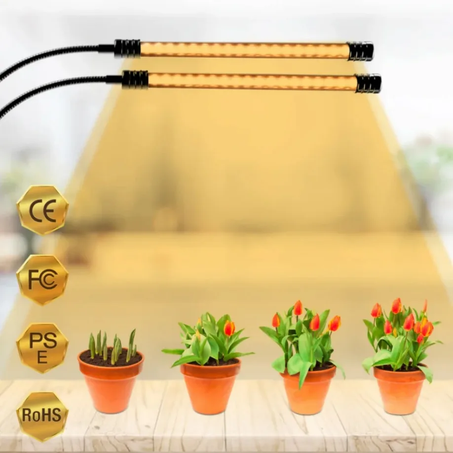 ไฟส่องสว่าง Grow LED แบบ USB สำหรับพืชที่มีการควบคุมเต็มสเปกตรัมพร้อมการควบคุมสำหรับต้นกล้าพืชดอกไม้บ้านเต็นท์แสงแดดที่อบอุ่น