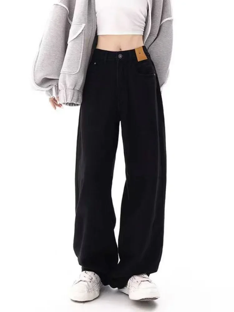 Black Baggy Jeans Women  Harajuku Hippie Korean Oversize Wide Leg Denim Pants Female Casual Kpop Streetwear Trousers