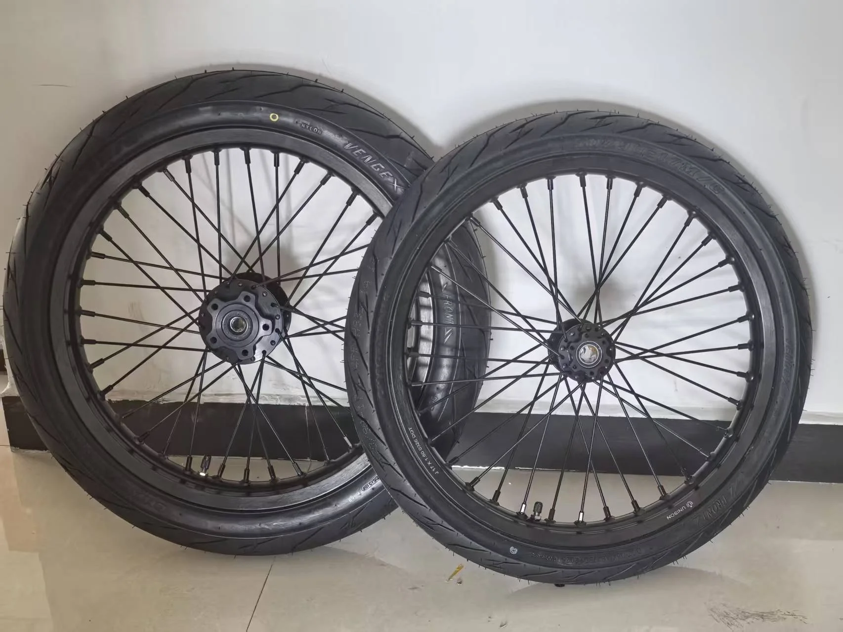 For Light Bee Ultra Bee On-Road Wheels 17 Inch with 70/90-17 & 90/80-17  Conversion Wheel Assembly Front & Rear  Road Tire