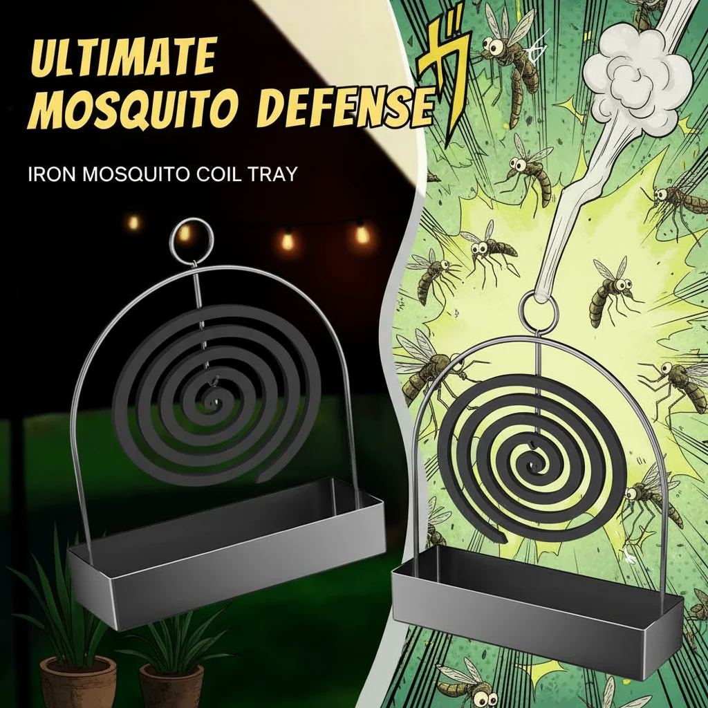 Modern Iron Incense Holders Coil Burner Frame Mosquito Repellent for Household Bedroom Patio - Rustic Incense Rack