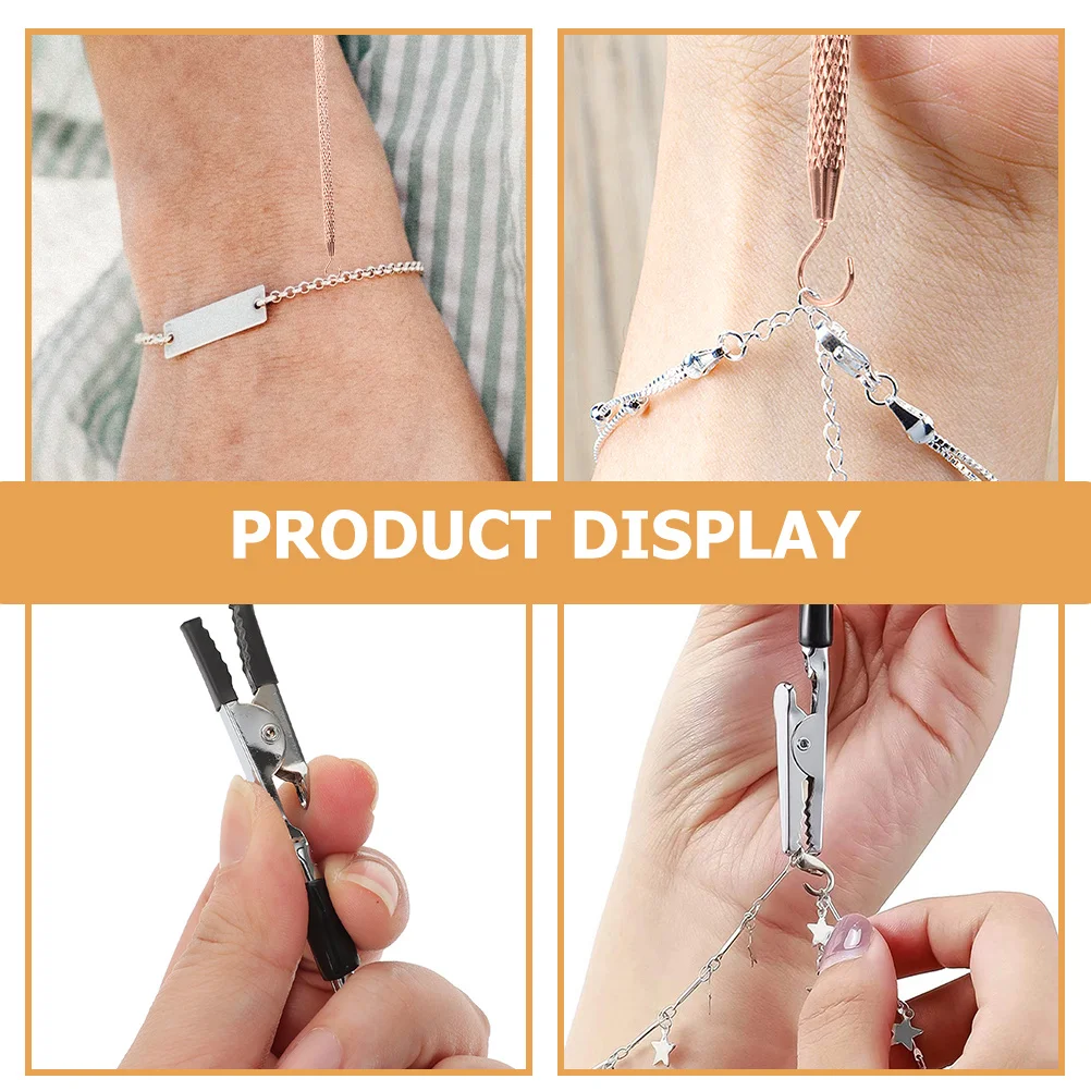 

1 set Bracelet Helper Tools Silver Anti Slip Hook Set Easy Fastening Durable Metal Bracelet Helpers Jewelry Accessories