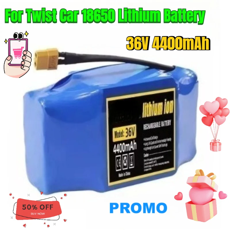 

36V 4400mAh 10S2P for Twist Car 18650 Lithium Battery