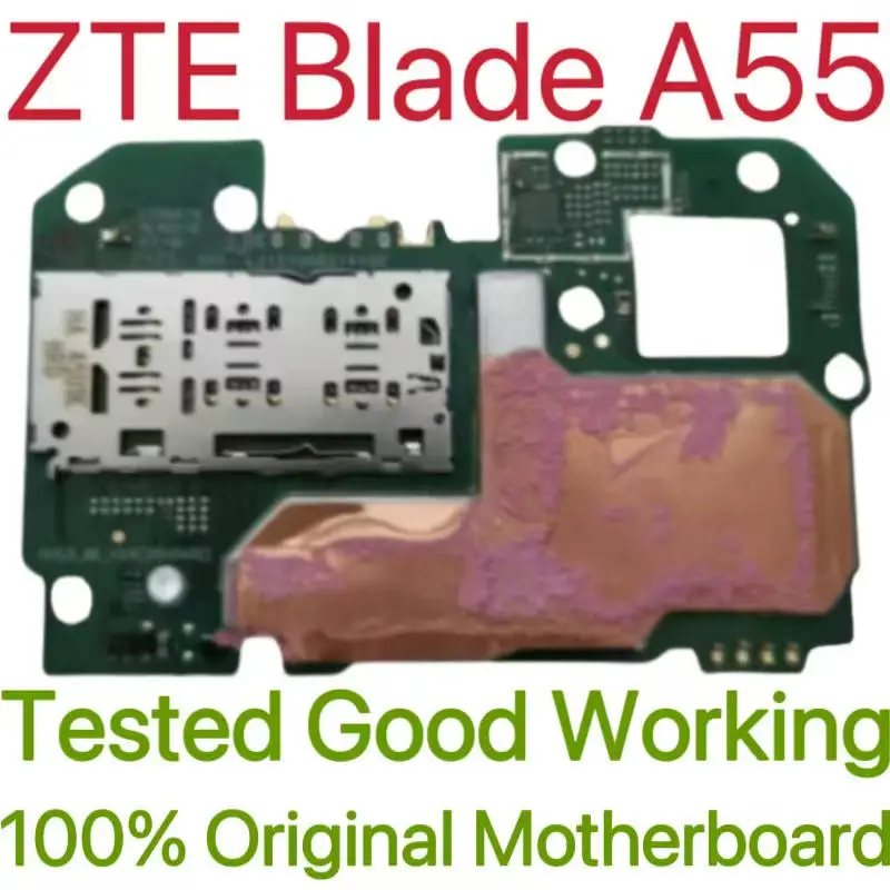 Global Version Original Unlocked Motherboard for ZTE Blade A55 Tested Circuit Plate Main Logic Board for ZTE Blade A55