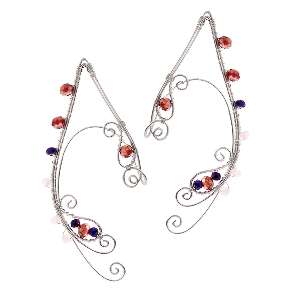 

Non Pierced Earrings Cuff for Cosplay Accessories Women Crystal Comfortable Cosplay Accessories Elf Ears Safe