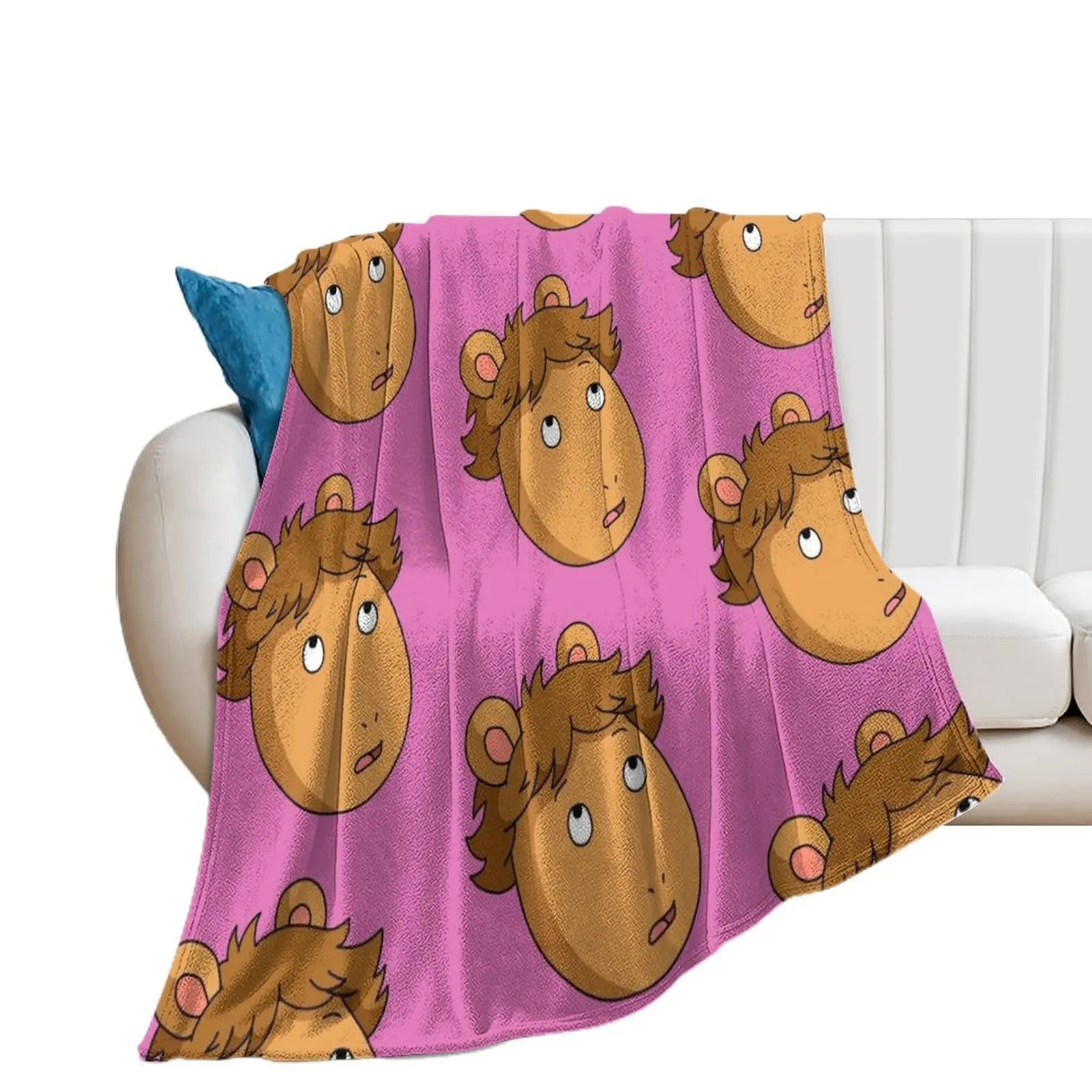 

DW from Arthur Looking Up Meme Art Throw Blanket Picnic Bed Fashionable Bed linens Blankets