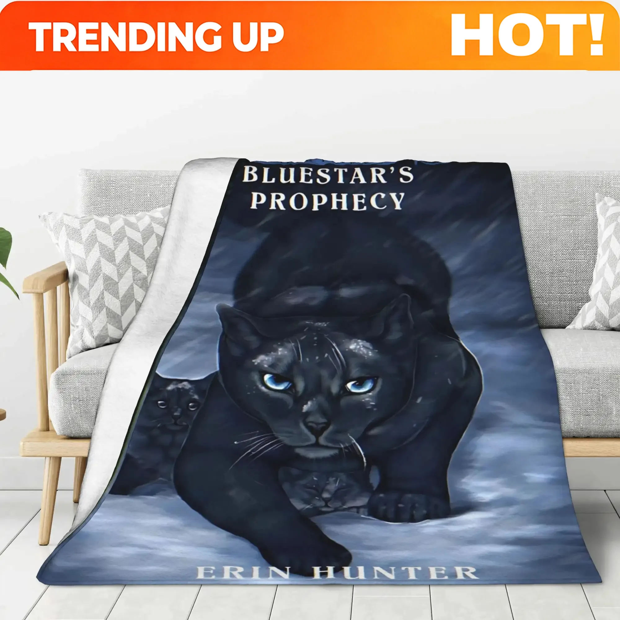 Customize Warrior Star Throw Blanket - Ultra-Soft And Warm All-Season Flannel, Designed with a Blue Starry Night Scene, Machine