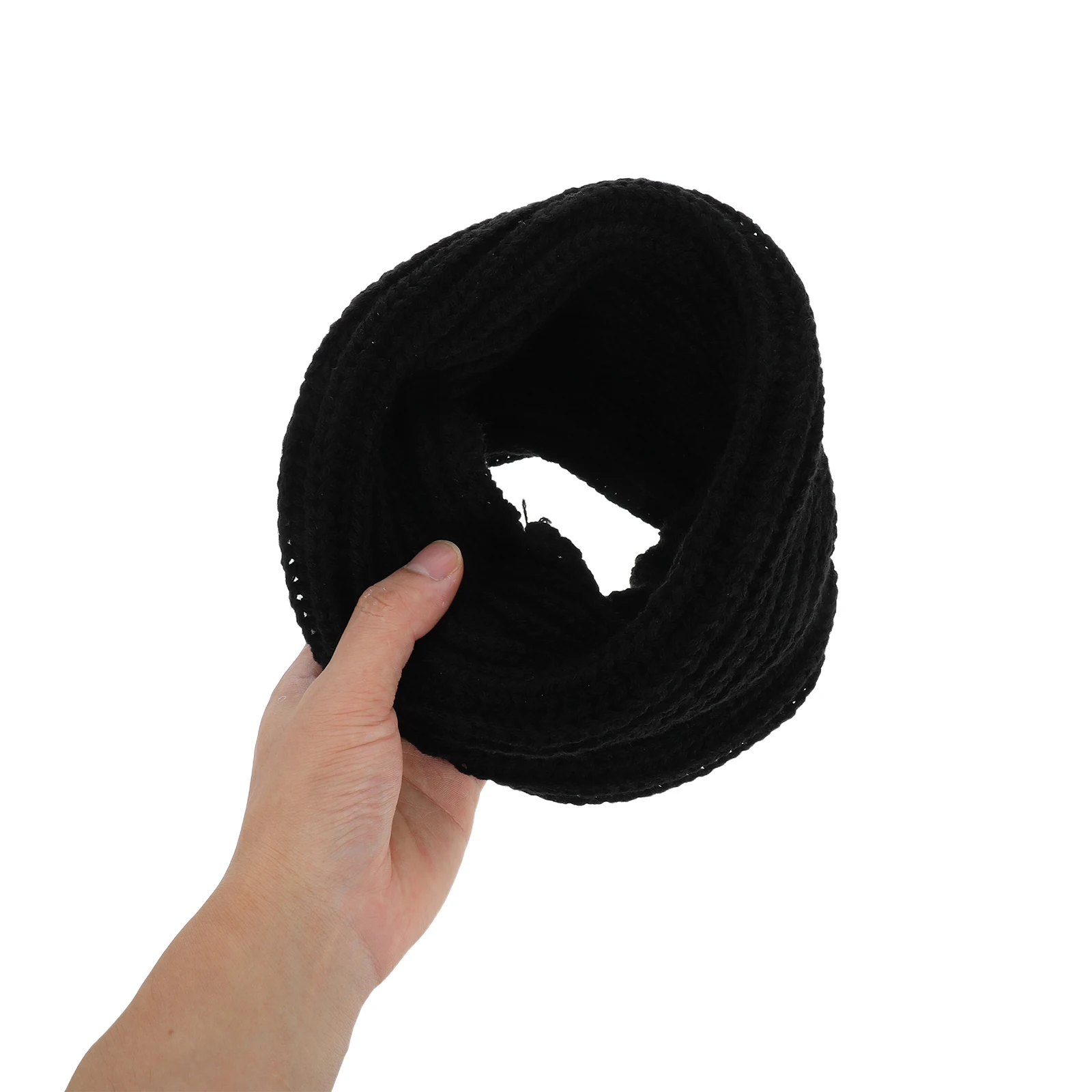 

Women Winter Warm Knit Scarf Thick Neck Scarves For Men Women One Piece Wine Red Warm Knitted Scarves For Cold Weather