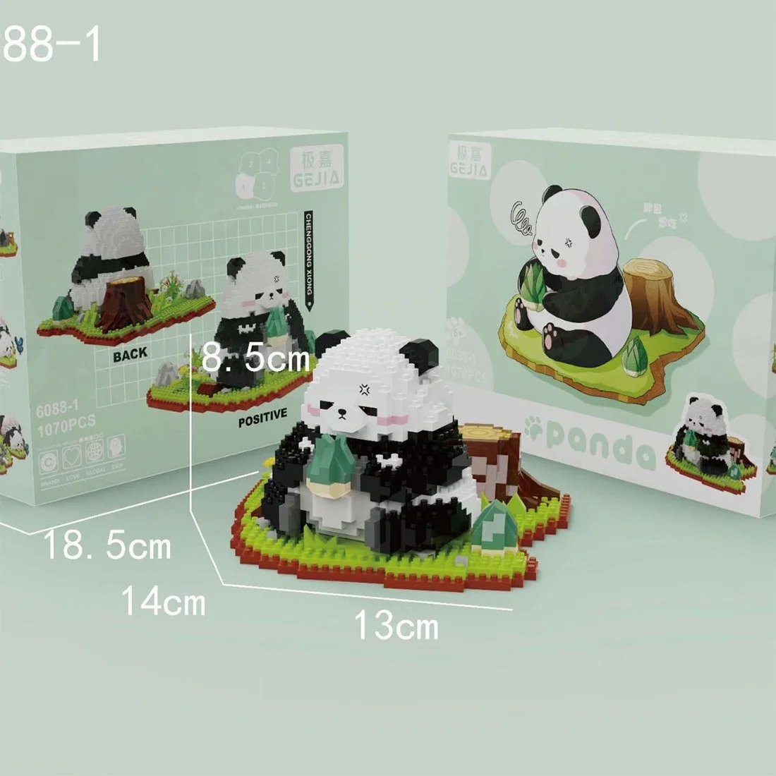 3D Cute Panda Micro Building Blocks Assembled Scene Panda Model DIY Animal Mini Brick Figure Toys For Kids Decorations Gift