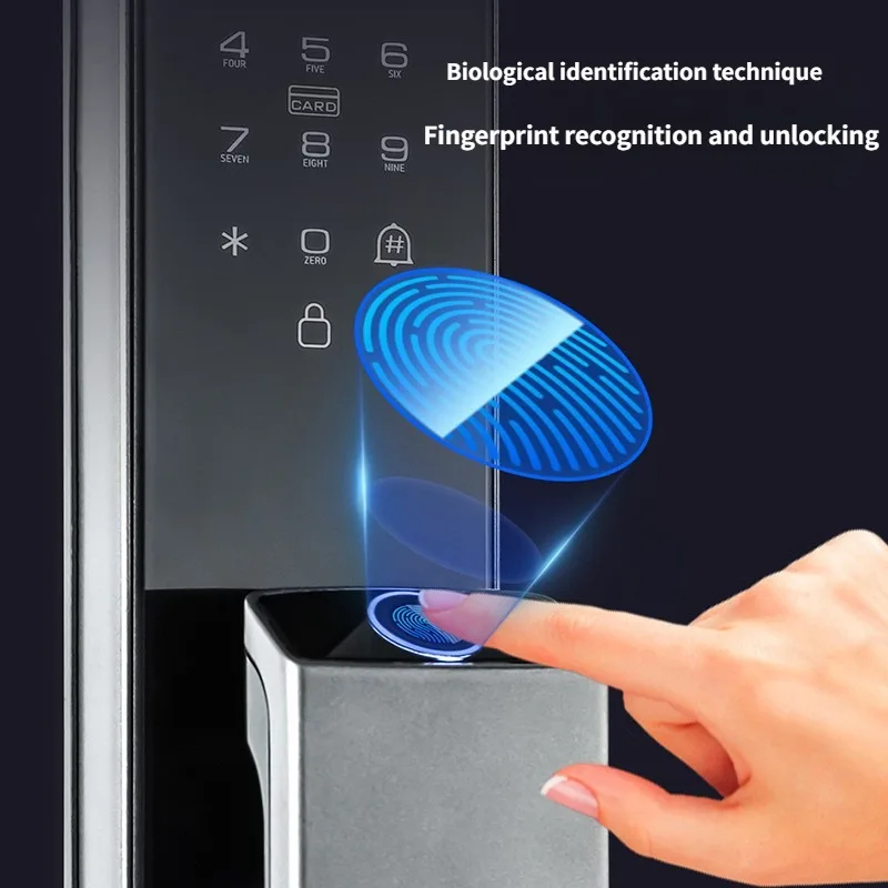3D Face Recognition Smart Lock with HD Video Camera,Biometric Fingerprint Lock for Front door with Smart Doorbell,Password