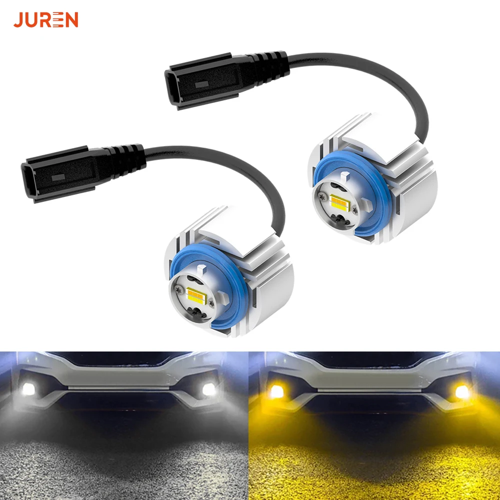 

2pcs L12 7535 white Yellow Front LED Fog Light Dual Color LED Fog Light for Toyota