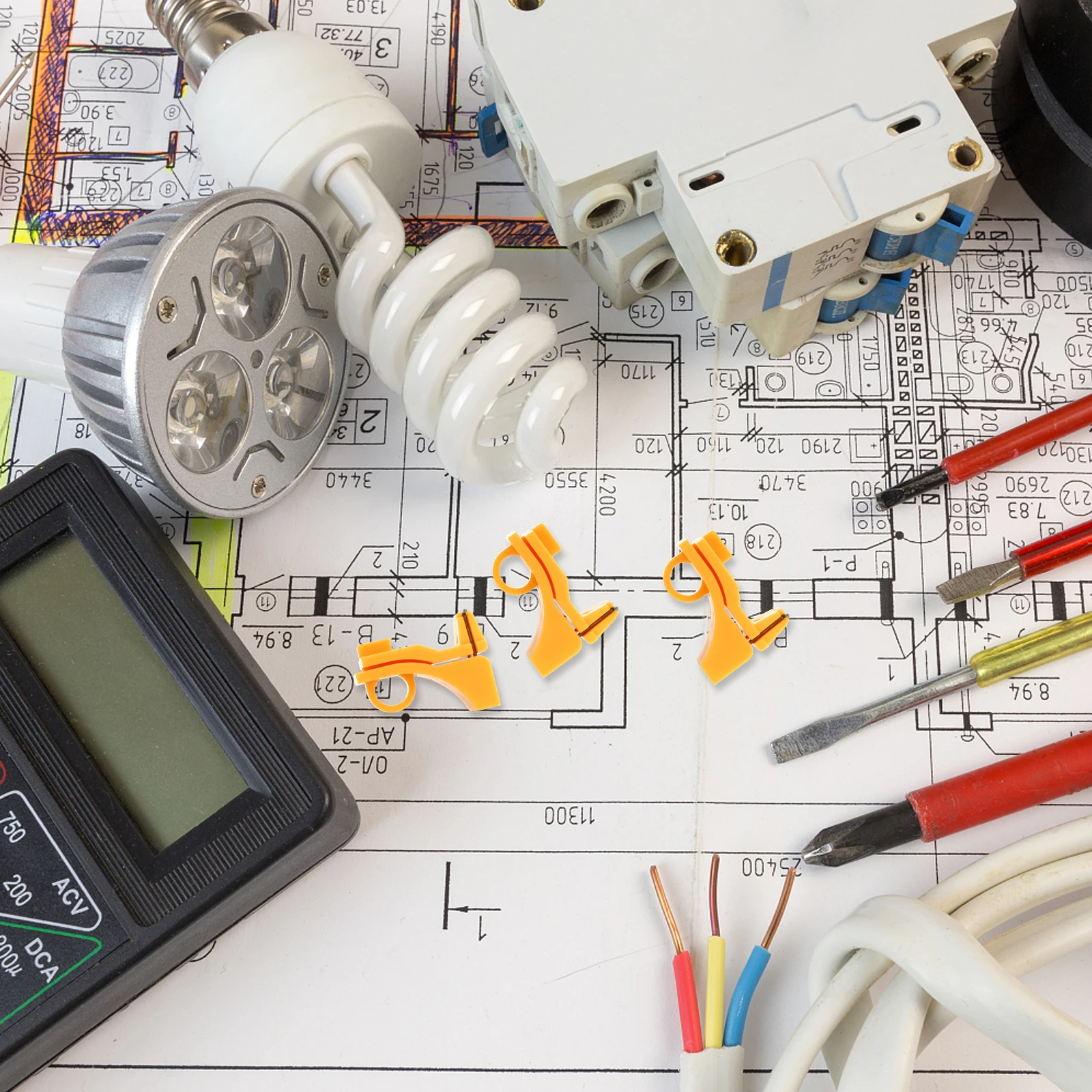 

5Pcs Circuit Breaker Safety Lockout Buckles Easy Install Locking Device for Electrical Maintenance Lockout Safety