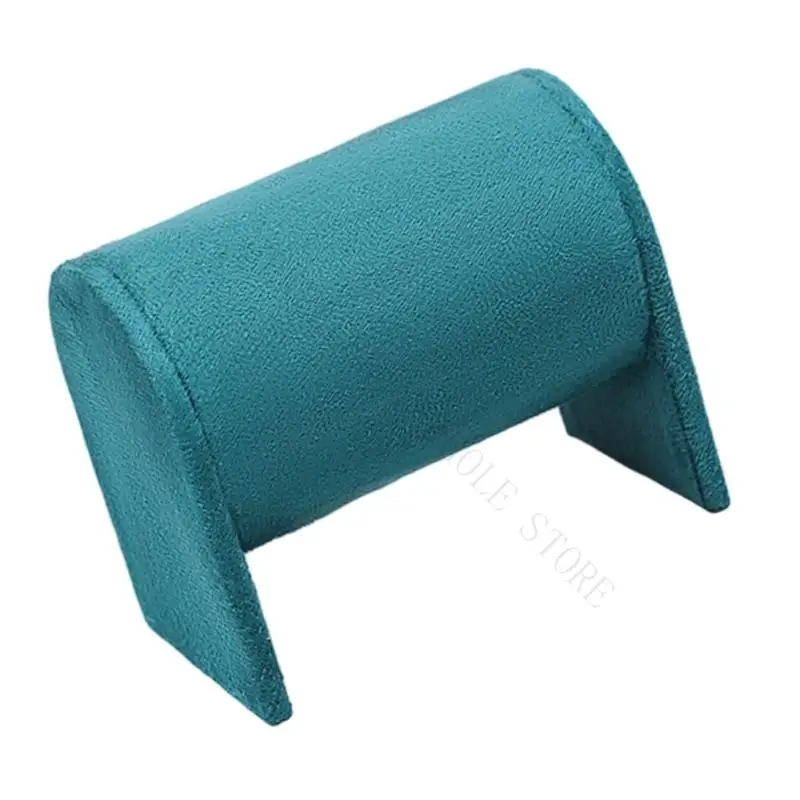 R7UF Jewelry Presentation Pillow Stand with Compact Footprint and Soft-Touch Fabric Cover for Bracelet Counter Display