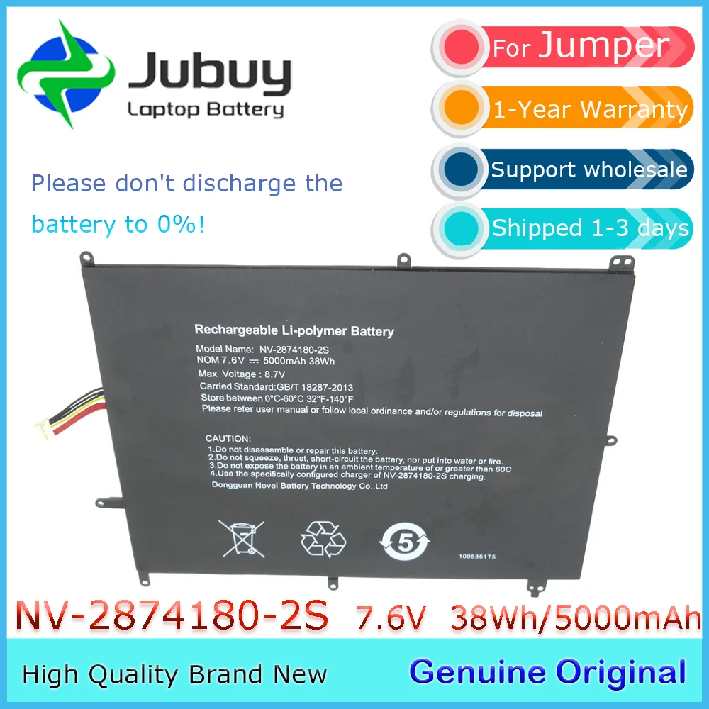 NV-2874180-2S 7.6V 38Wh Original Laptop Battery for Jumper EzBook X4 for Trekstor c11 Irbis NB131 NB132 NB133