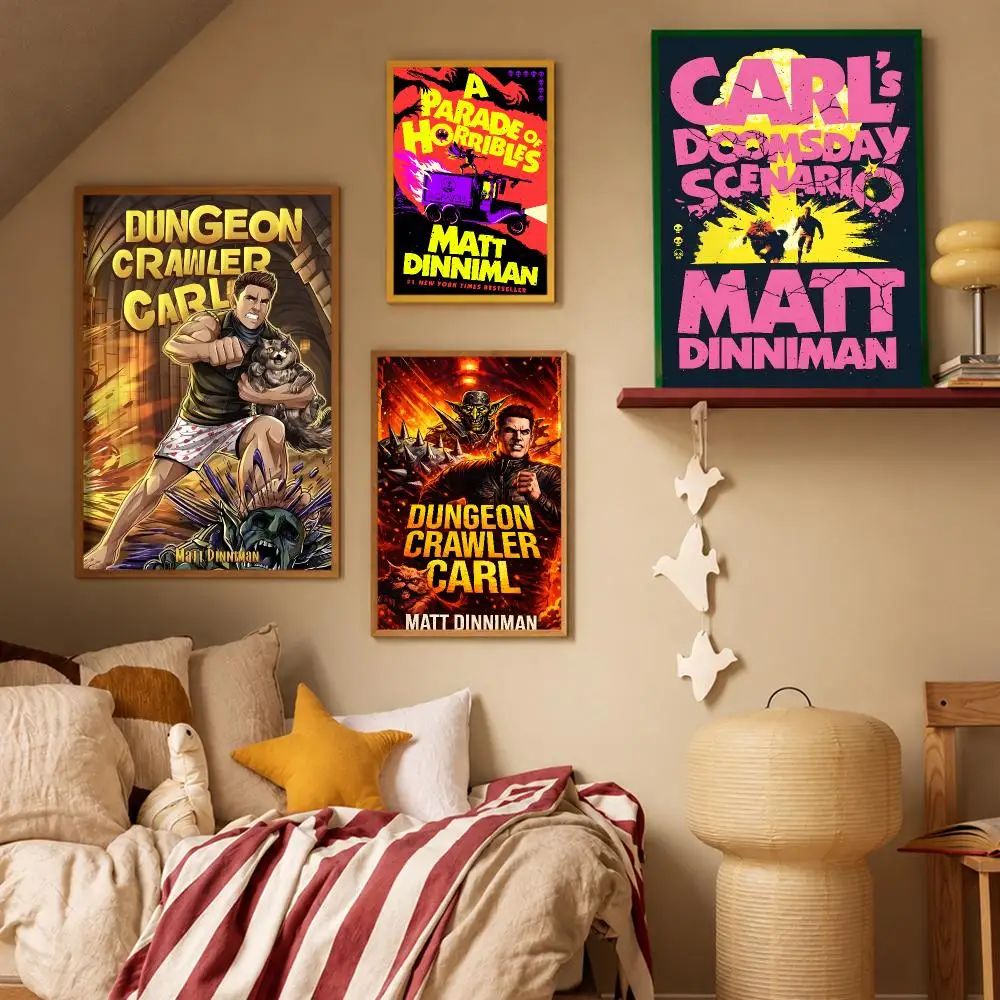 Book Classic Dungeon Crawler Carl Poster HD Waterproof Wall Art Posters Self Adhesive Bedroom Living Room Home Decor Gift