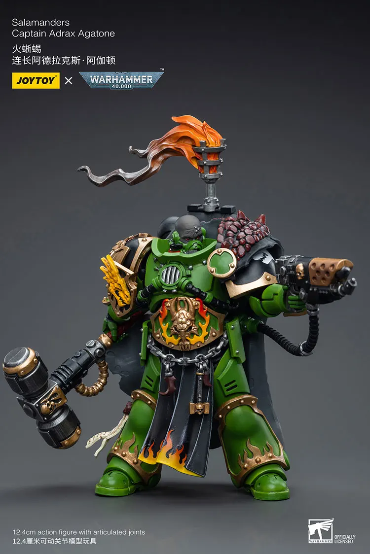 【Accessories】JOYTOY Warhammer 40K 1/18 Action Figure Salamanders Captain Adrax Agatone Model Toy  3.75inch
