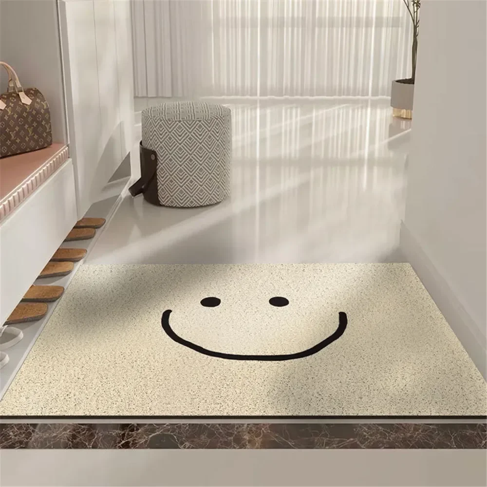 Waterproof Household PVC Anti-skid Wire Ring Foot Mat Entrance Door Mat And Fadeless Kitchen Carpet Free Cutting Bathroom Rug