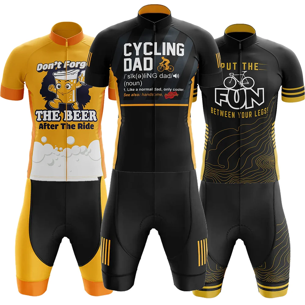 Kit de ropa de definición para papá, uniforme, Jersey, pantalones cortos de bicicleta para hombre, conjunto de pantalones de montaña, deportes de montaña sin mangas