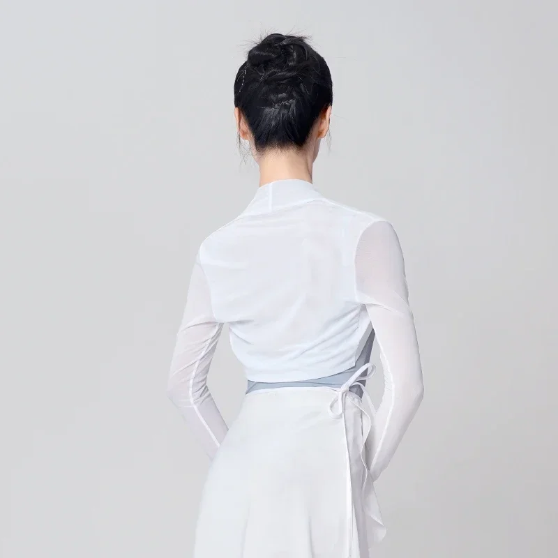 เสื้อเต้นรำผู้หญิงหญิงสาวแขนยาวสำหรับผู้ใหญ่, เสื้อเต้นบัลเล่ต์ชุดเต้นรำคลาสสิกสมัยใหม่