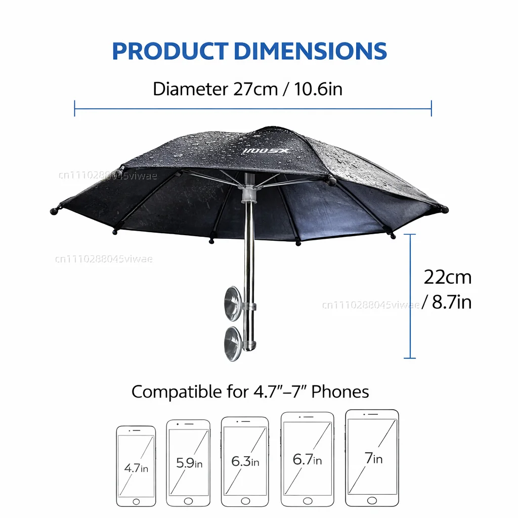 For Kawasaki Ninja 11000SX Motorcycle Phone Umbrella Holder Waterproof Sunshade Anti Glare Rainproof Handlebar GPS Mount