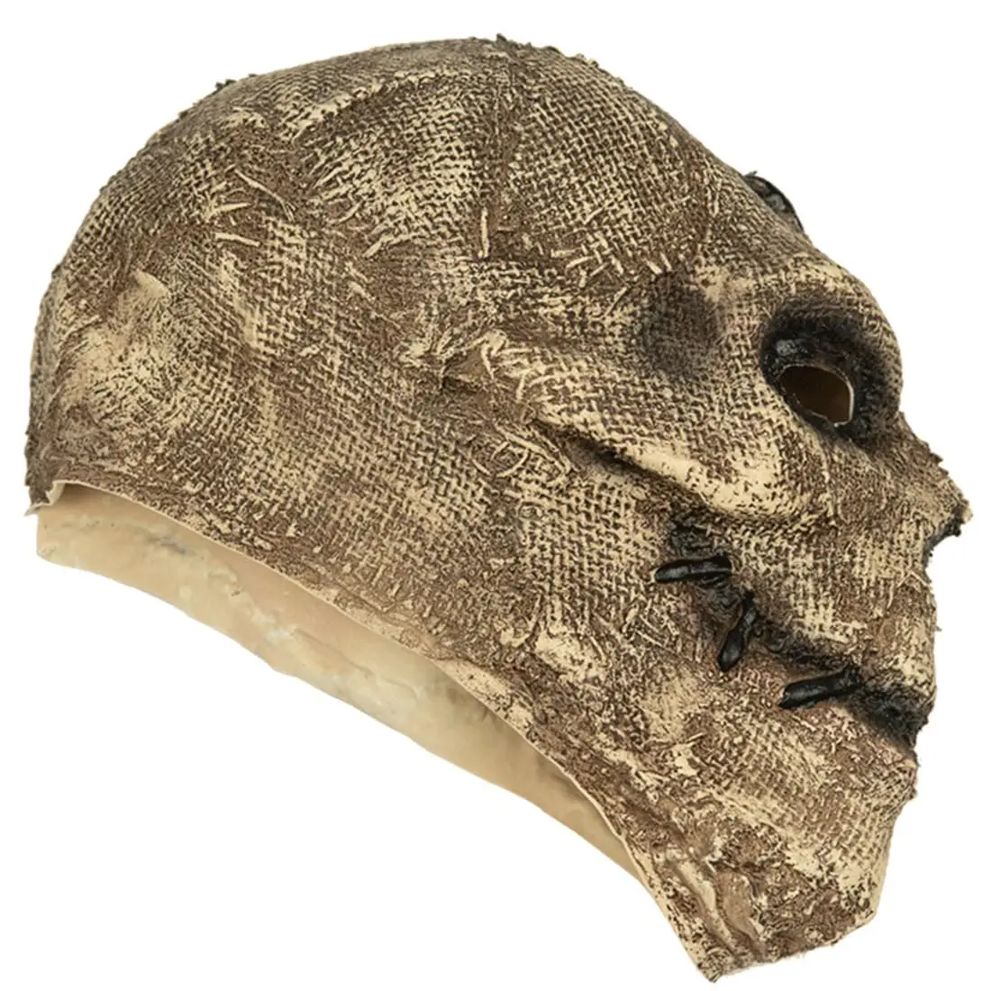 الرعب الجمجمة قناع الخيش شبح الشر الهيكل العظمي قناع هالوين تأثيري حلي الجدة القبعات قناع حفلة تنكرية الدعائم