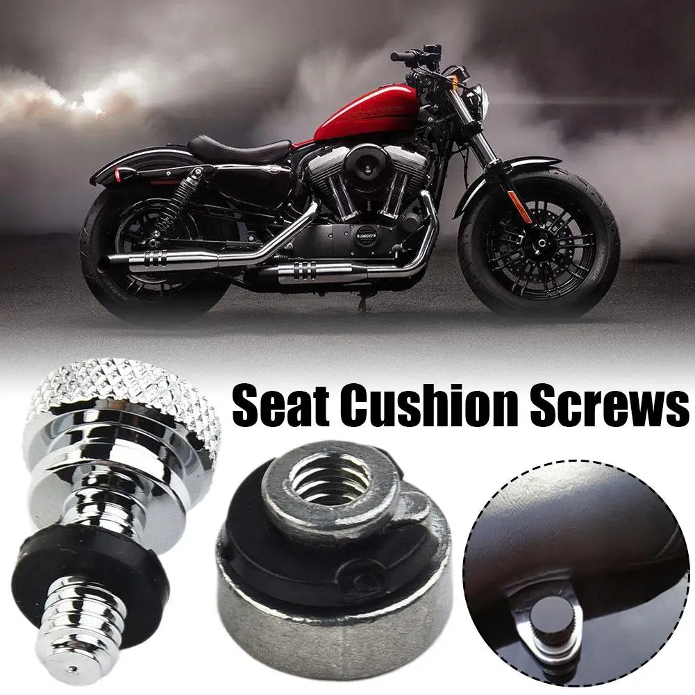 Motorcycle Modification Screw Suitable For Harley Accessories Silver Seat Cushion CNC 6mm Circular Seat Cushion Screw V9F6