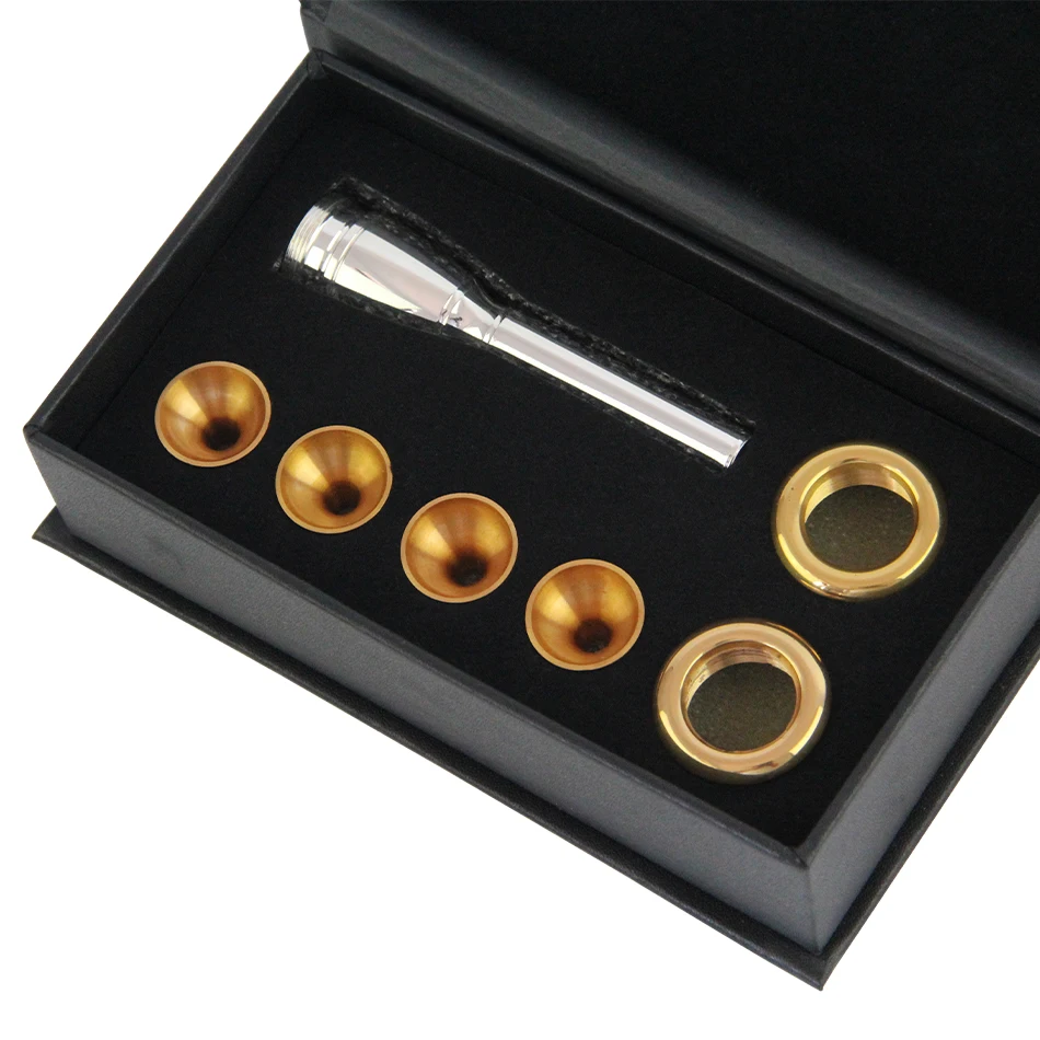 

Trumpet Accessories 1-1 2c 3c 2b 3b Size Trumpet Mouthpiece Copper Gold 1 set With box multifunctional mouthpiece