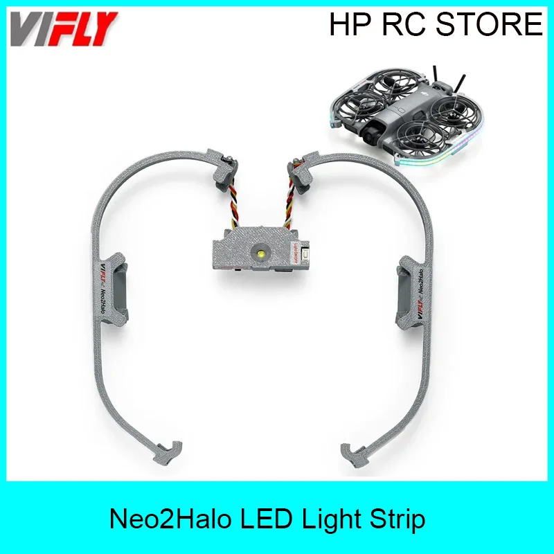 VIFLY Neo2Halo LED Light Strip Multi-Color Dynamic Modes Brings Stunning Aerial Light Shows for DJI Neo 2