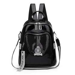 Women Quality Leather Backpacks For Girls Sac A Dos Casual Daypack Black Vintage Backpack School Bags For Girls Mochila Rucksack