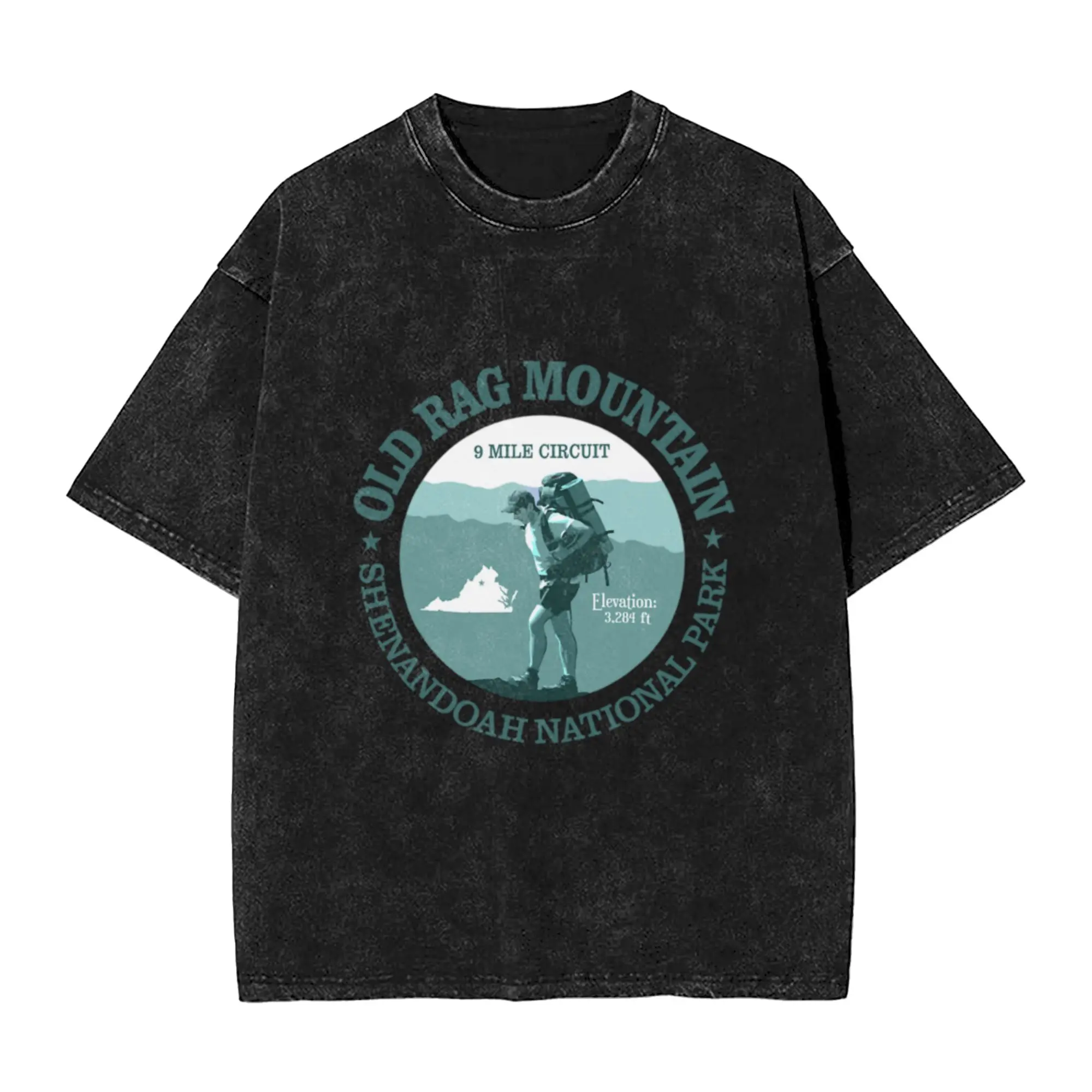 Old Rag Mountain (T)  Unique Chic A T-Shirt Oversized Short Sleeve Men's Women's Cotton Tees Tops