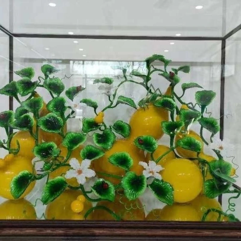 

Purely handmade glazed ornament gourd