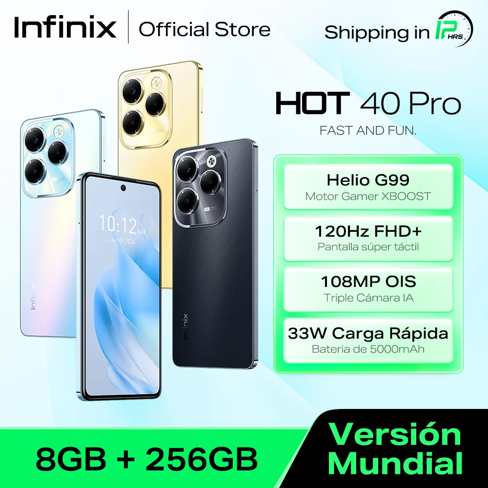 infinix Hot 40 Pro 4G NFC Smartphone Helio G99 Cellphone 6.78