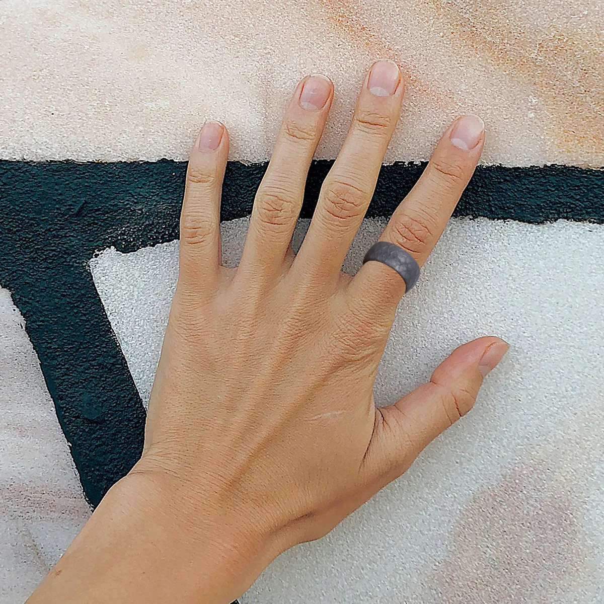 1 قطعة البنصر سيليكون للرياضة في الهواء الطلق مرنة مقاوم للماء ممارسة الفرقة رمادي الحديد No14 إصبع مريح #1