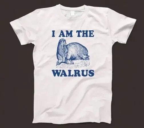 Ich bin der Walross T-Shirt 858, Retro-Weiß