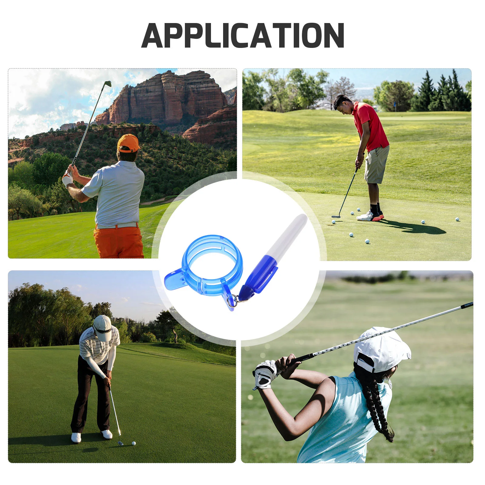 

1 set Golf Line Marker Tool Set Reusable Plastic Ball Alignment Stencil for Putting Accuracy Training Aid Putting Green Practice